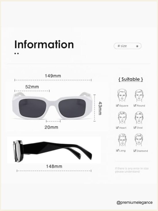 Vintage Rectangle Sunglasses for Women Men - UV400 Retro Square Frame Shield